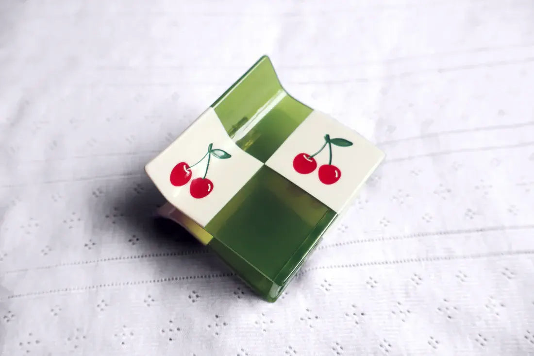 Cherry Patchwork Hair Claw (M) - Happy Little Quilt Shop