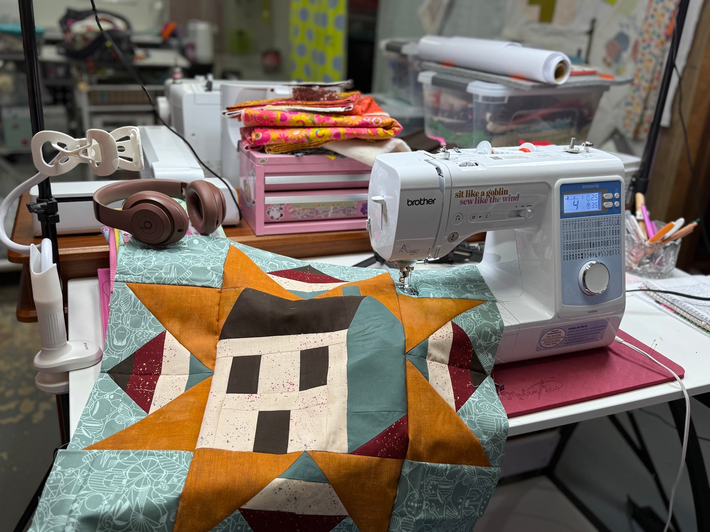 Cottagecore Toad and Sew Throw Size Kit - Happy Little Quilt Shop
