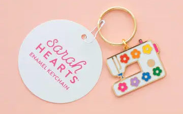 Daisy Sewing Machine Enamel Keychain by Sarah Hearts - Happy Little Quilt Shop