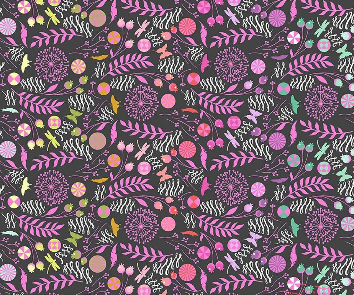 Dandelion - Licorice - Tula Pink Prince Charming Deja Vu