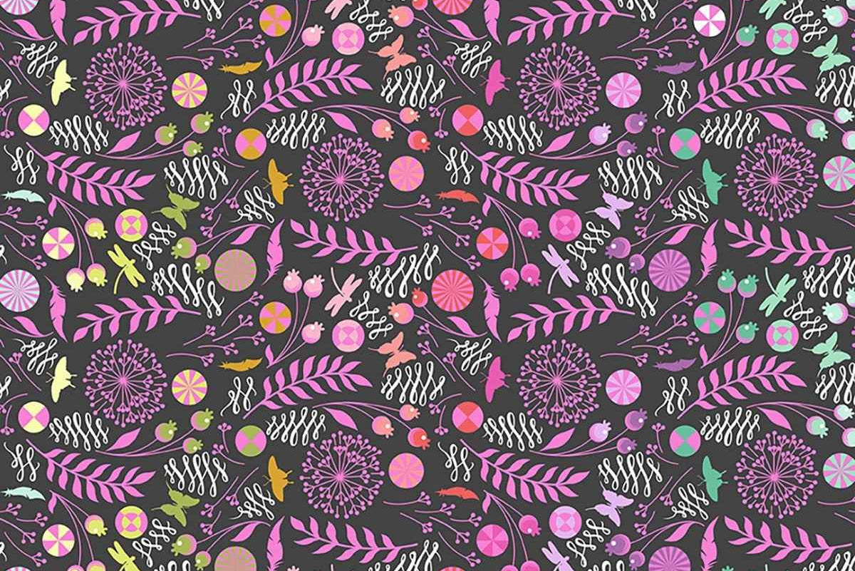 Dandelion - Licorice - Tula Pink Prince Charming Deja Vu