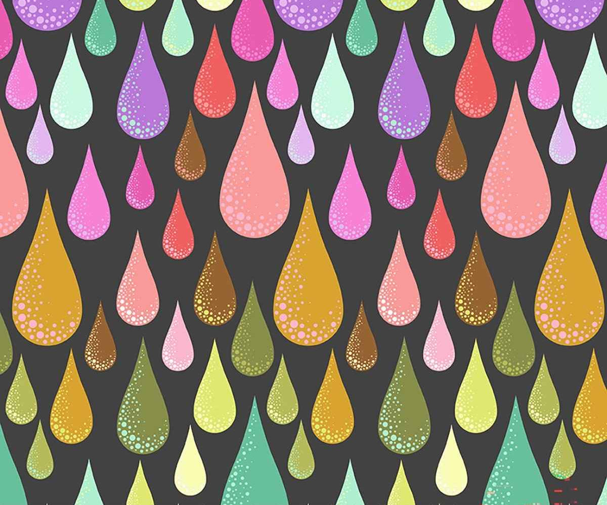 Dew Drops - Licorice - Tula Pink Prince Charming Deja Vu