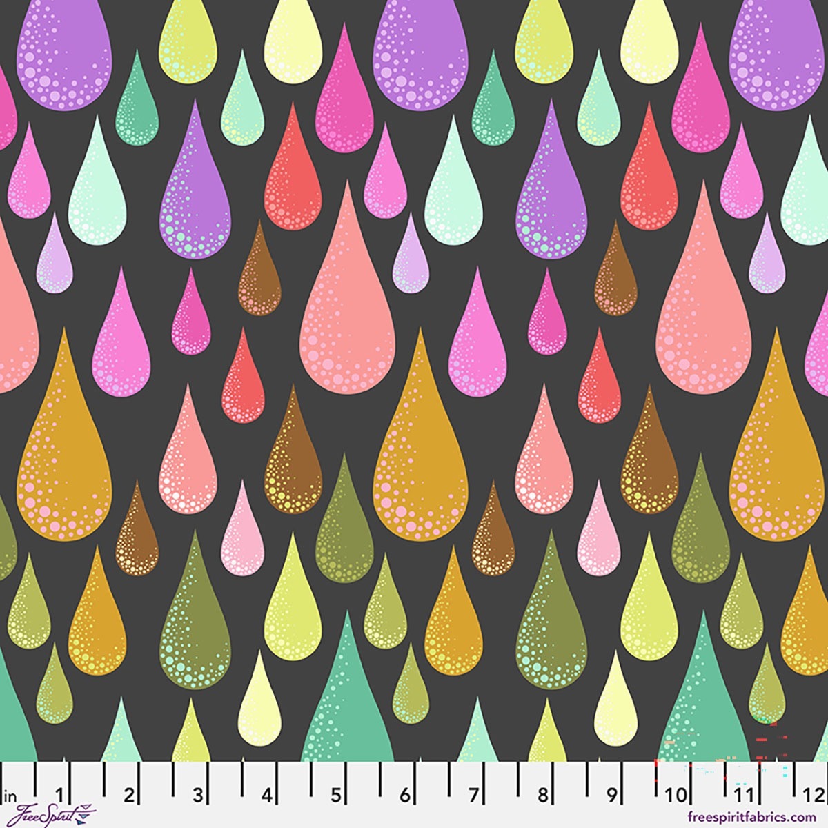 Dew Drops - Licorice - Tula Pink Prince Charming Deja Vu