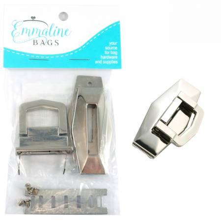 Large Flip Lock - Nickel - Happy Little Quilt Shop