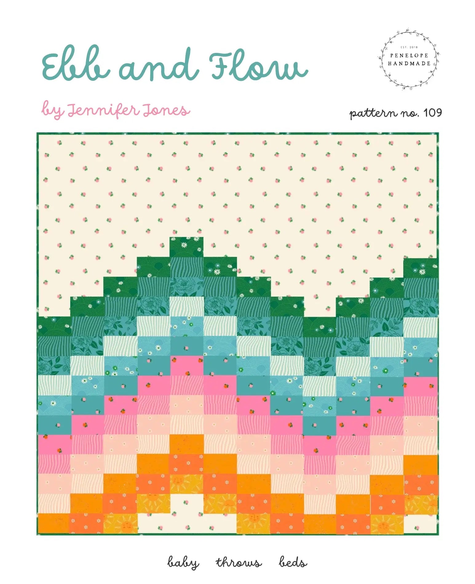 Ebb and Flow Quilt Pattern by Jennifer Jones of Penelope Handmade - Happy Little Quilt Shop