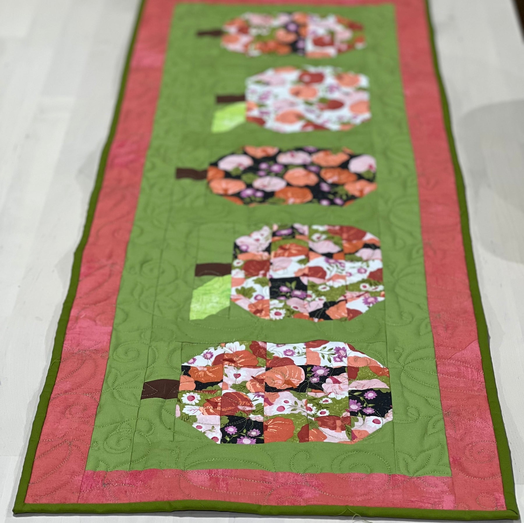 Fall Pumpkin Modern Holiday Table Runner Kit - Happy Little Quilt Shop
