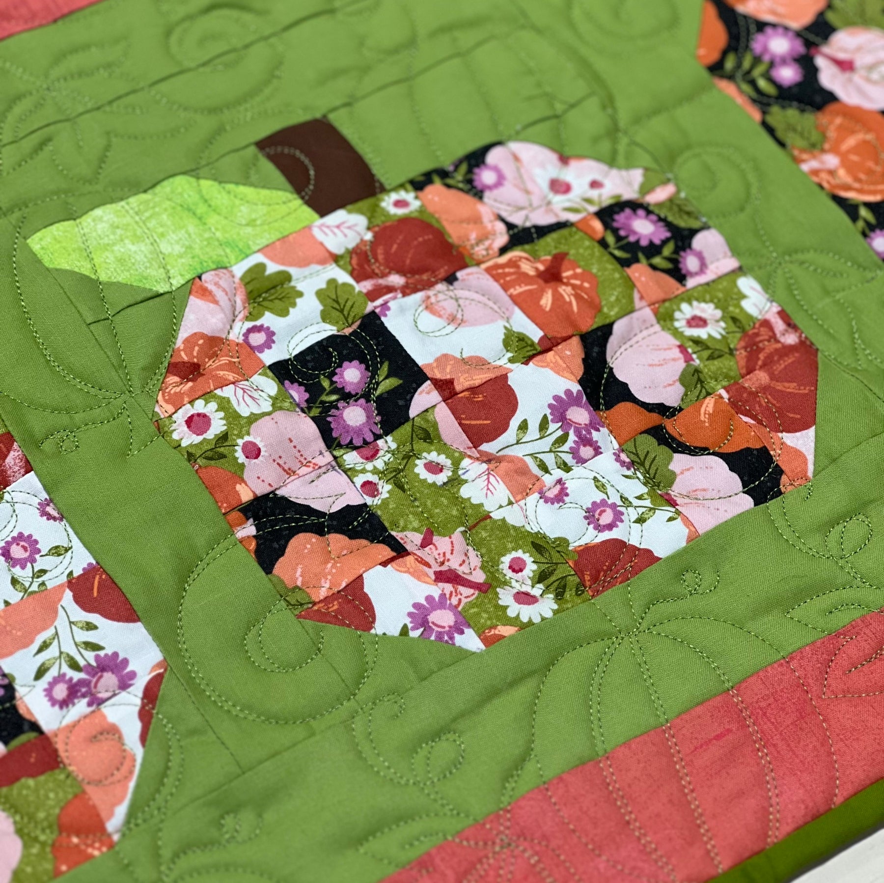 Fall Pumpkin Modern Holiday Table Runner Kit - Happy Little Quilt Shop