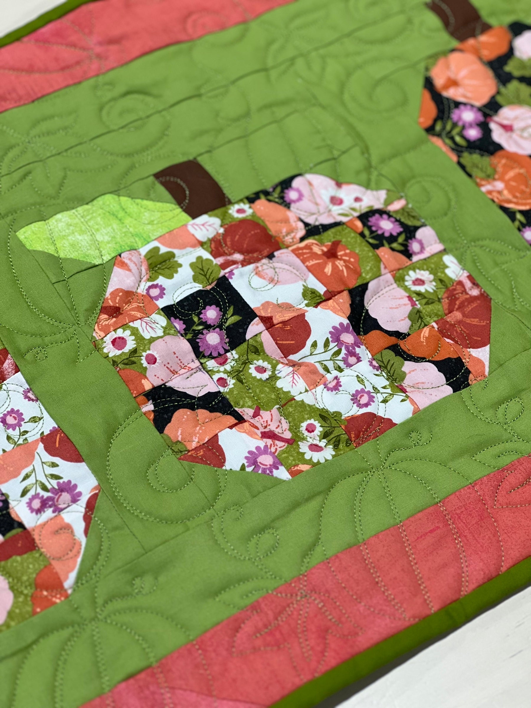 Fall Pumpkin Modern Holiday Table Runner Kit - Happy Little Quilt Shop