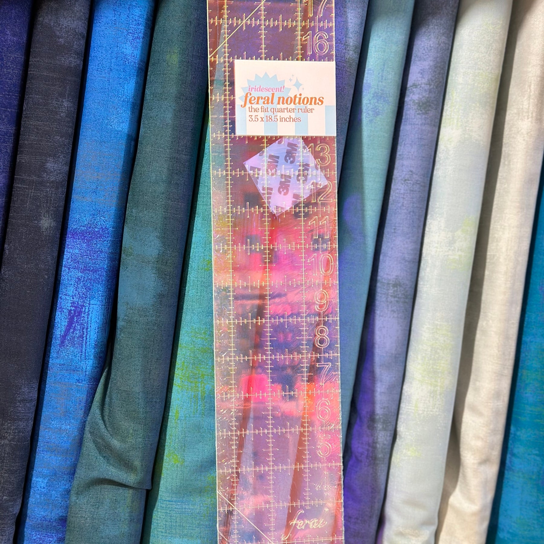 Fat Quarter Quilting Ruler- Iridescent - Happy Little Quilt Shop