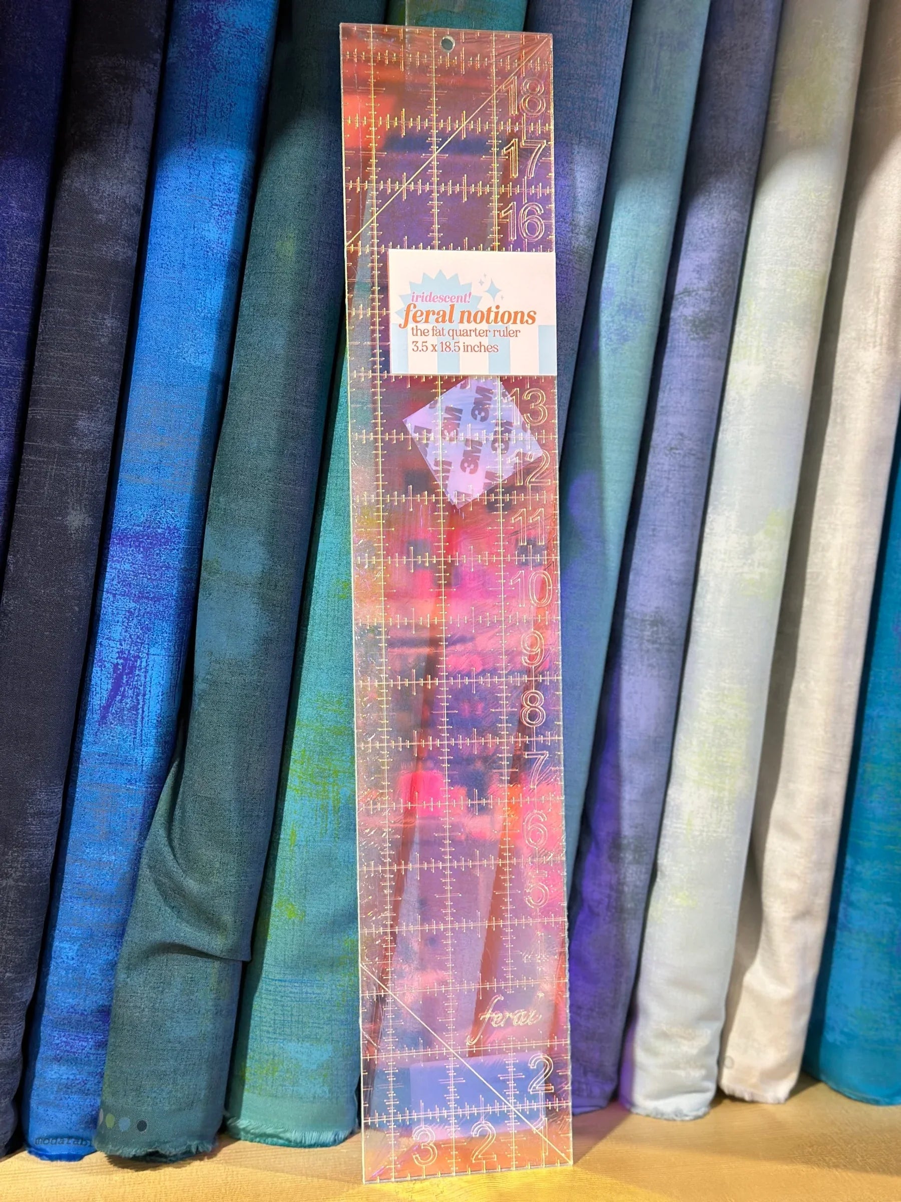Fat Quarter Quilting Ruler- Iridescent - Happy Little Quilt Shop