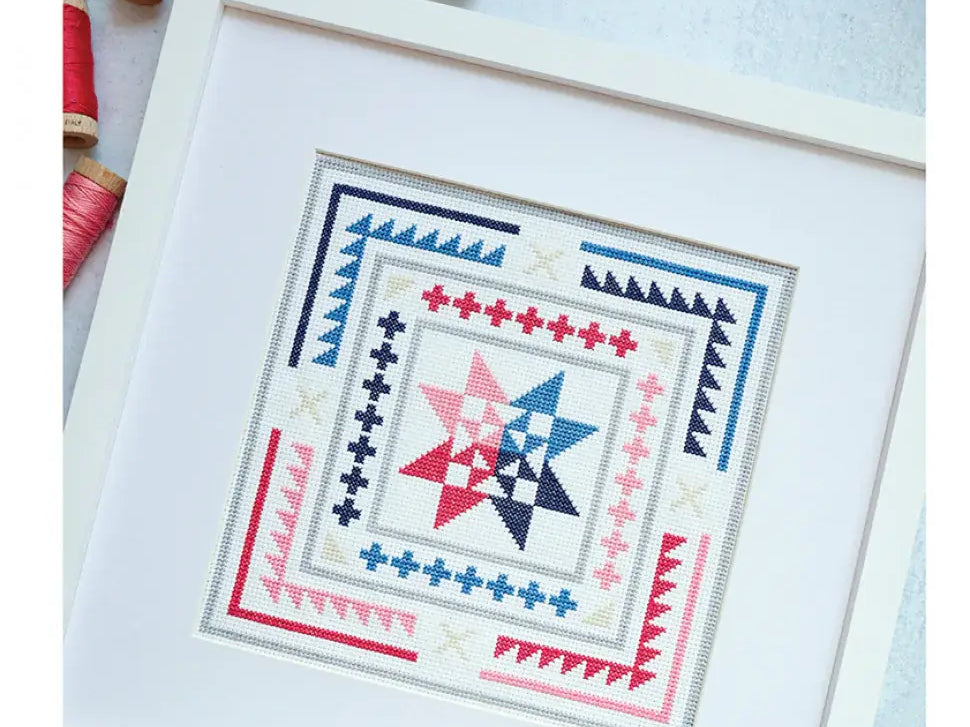 Golden Hour: A quilt inspired cross stitch kit - Happy Little Quilt Shop