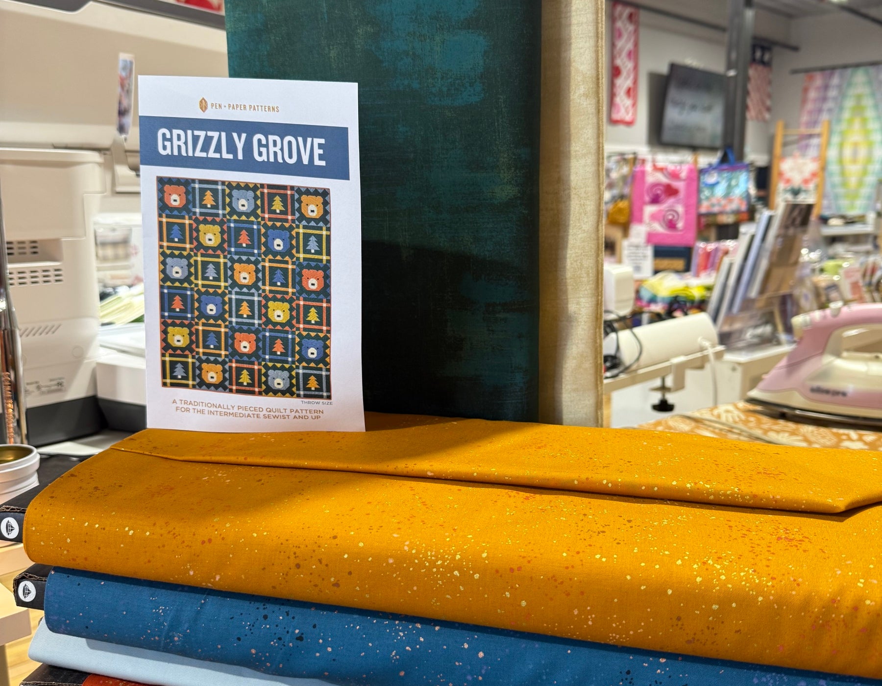 Grizzly Grove Pen and Paper Patterns Kit- Throw Size - Happy Little Quilt Shop