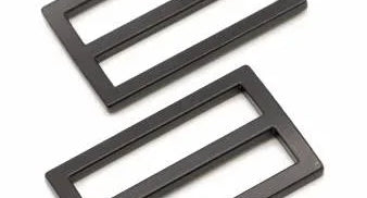 Slider Widemouth Flat 1-1/2in Black Metal Set of Two - Happy Little Quilt Shop