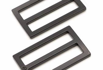 Slider Widemouth Flat 1-1/2in Black Metal Set of Two - Happy Little Quilt Shop