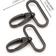 Swivel Hook 1.5 in Black Metal 2 pc - Happy Little Quilt Shop
