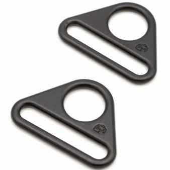 Triangle Ring Flat 1-1/2in Black Metal Set of Two - Happy Little Quilt Shop