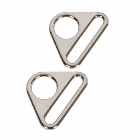Triangle Ring Flat 1-1/2in Nickel Set of Two - Happy Little Quilt Shop