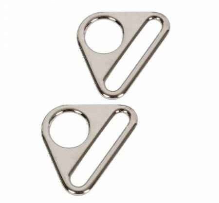 Triangle Ring Flat 1-1/2in Nickel Set of Two