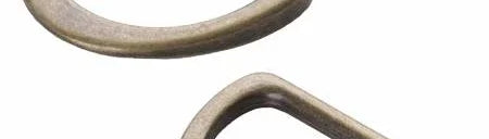 D Ring Flat 1in Antique Brass Set of Two - Happy Little Quilt Shop