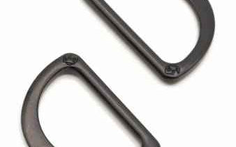 D Ring Flat 1in Black Metal Set of Two - Happy Little Quilt Shop