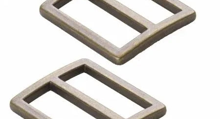 Slider Flat Widemouth 1in Antique Brass Set of Two - Happy Little Quilt Shop