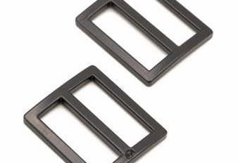 Slider Widemouth Flat 1in Black Metal Set of Two - Happy Little Quilt Shop