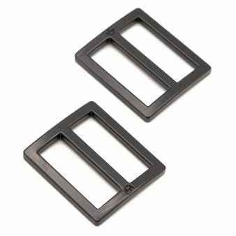 Slider Widemouth Flat 1in Black Metal Set of Two - Happy Little Quilt Shop
