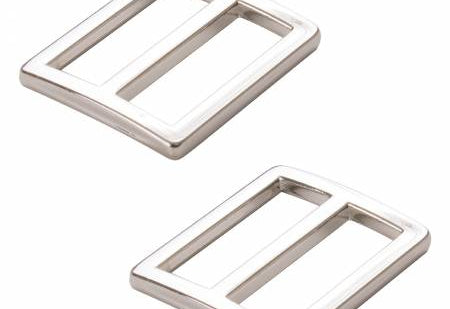 Slider Flat Widemouth 1in Nickel Set of Two - Happy Little Quilt Shop