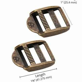 1in Strap Adjuster Antique Brass Set of Two