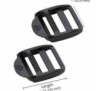 1in Strap Adjuster Black Metal Set of Two - Happy Little Quilt Shop