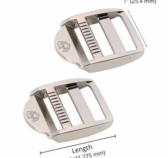 1in Strap Adjuster Nickel Set of Two - Happy Little Quilt Shop