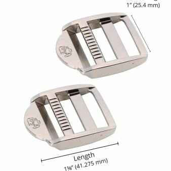 1in Strap Adjuster Nickel Set of Two
