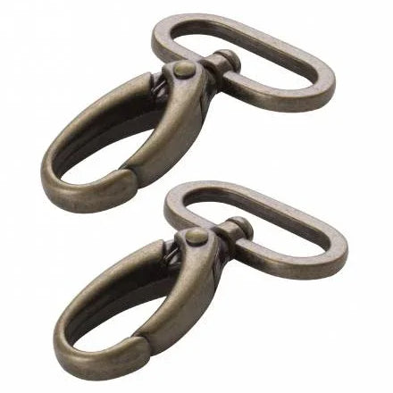 Swivel Hook 1in Antique Brass Set of Two - Happy Little Quilt Shop