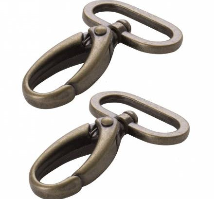 Swivel Hook 1in Antique Brass Set of Two - Happy Little Quilt Shop