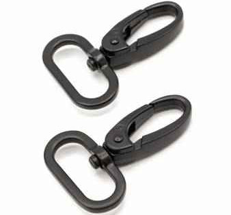 Swivel Hook 1in Black Metal Set of Two - Happy Little Quilt Shop