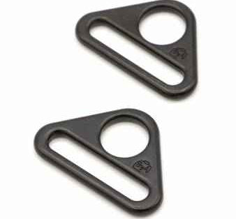 Triangle Ring Flat 1in Black Metal Set of Two - Happy Little Quilt Shop