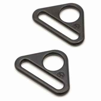 Triangle Ring Flat 1in Black Metal Set of Two - Happy Little Quilt Shop