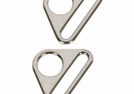 Triangle Ring Flat 1in Nickel Set of Two - Happy Little Quilt Shop