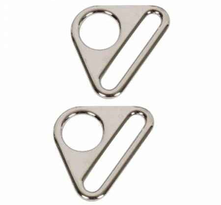 Triangle Ring Flat 1in Nickel Set of Two - Happy Little Quilt Shop