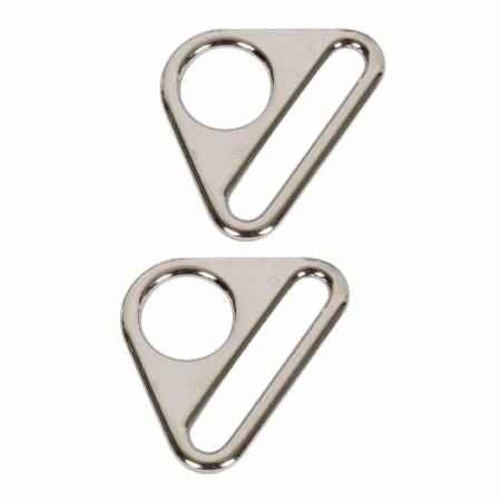 Triangle Ring Flat 1in Nickel Set of Two - Happy Little Quilt Shop