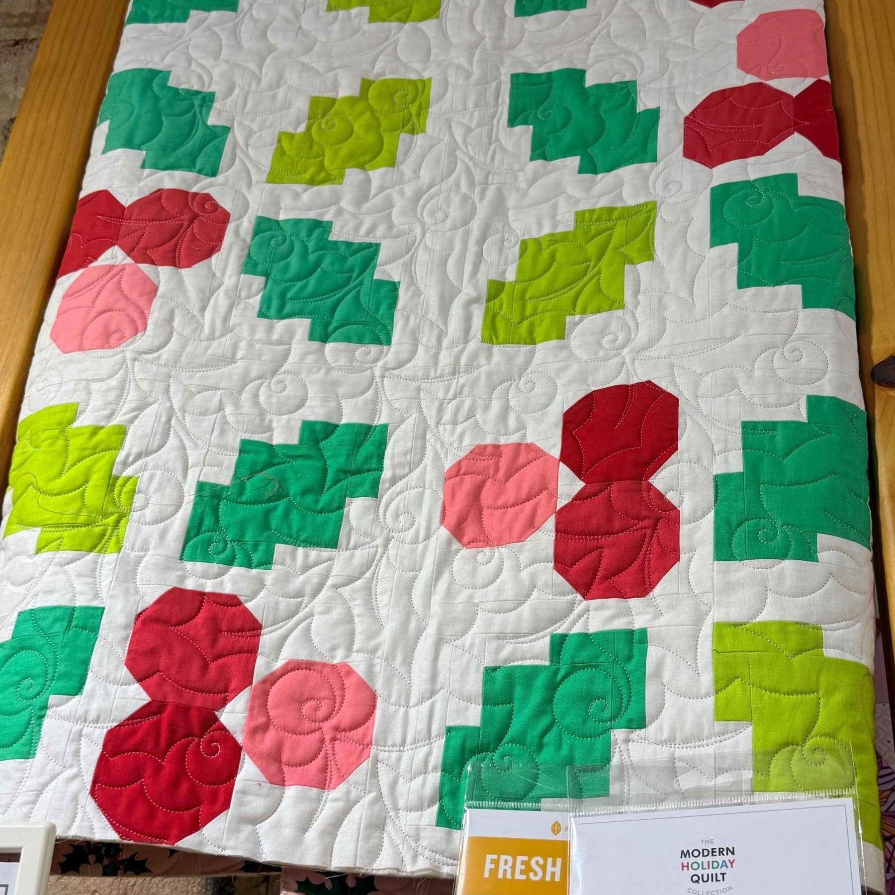 Holly Jolly Quilt Pattern Modern Holiday Then Cane June Pen and Paper Patterns