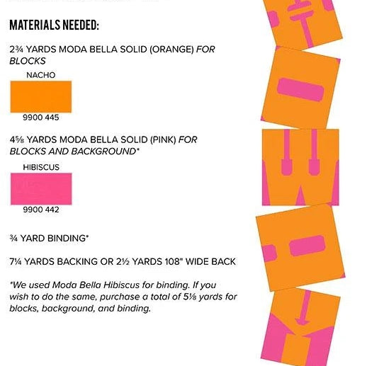 Howdy Quilt Kit- Bella Solids Moda Fabric Edition - Happy Little Quilt Shop