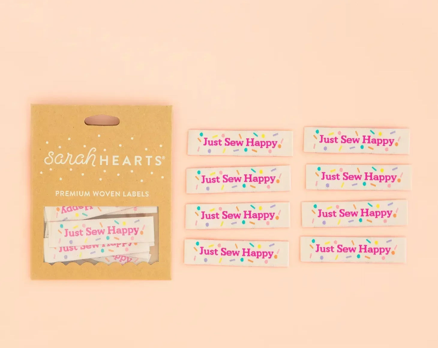 Sew in Labels, 8pk Just Sew Happy - Happy Little Quilt Shop