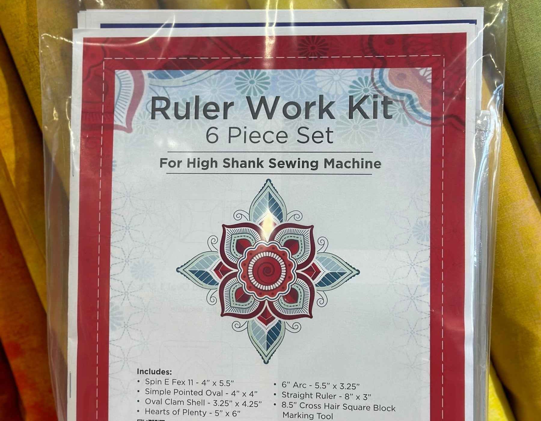 Janome Ruler Work Kit- 6 piece set-high shank