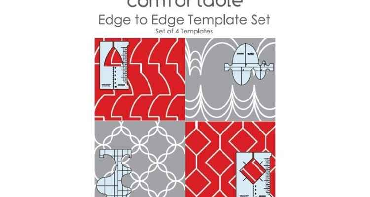 Janome Sew Comfortable Edge to Edge Template Set- 4 templates- high shank