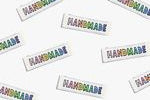 Handmade Rainbow Woven Labels - Happy Little Quilt Shop