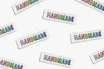 Handmade Rainbow Woven Labels - Happy Little Quilt Shop