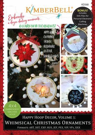 Happy Hoop Decor Volume 1 Whimsical Christmas Ornaments - Happy Little Quilt Shop