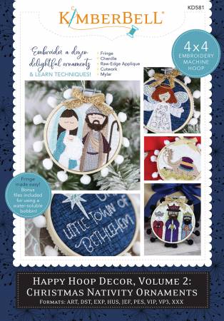Happy Hoop Decor Volume 2 Christmas Nativity Ornaments - Happy Little Quilt Shop
