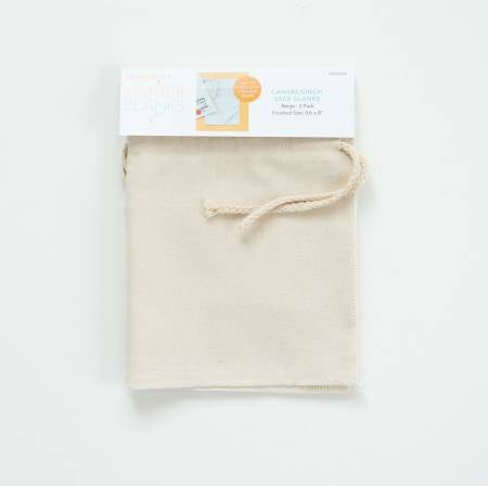 Canvas Cinch Sack Blanks 2pk Beige - Happy Little Quilt Shop